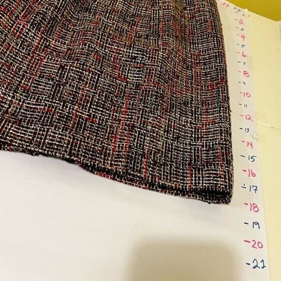 ABM Liz Claiborne Sz 10 Pencil skirt black white lined petite 10p Zipper - Picture 6 of 8